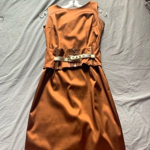 AUTHENTIC Dolce and Gabbana gold corset belt dress